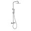 Conjunto grifo de ducha monomando TOSCANA niquel cepillado de IMEX